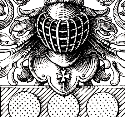 Dessins de blasons et armoiries dessinés à l'encre de Chine (hachures conventionnelles héraldiques) HERALDIKER visiter galerie dessins
