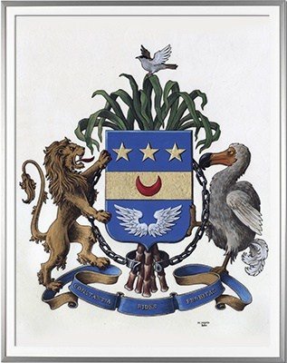 Armoiries FAUVETTE - brisure Bionneau d’Eyragues - Création originale Huile sur parchemin et feuille d'or (c)HERALDIKER Armoiries FAUVETTE - brisure Bionneau d’Eyragues - Création originale Huile sur parchemin et feuille d'or (c)HERALDIKER