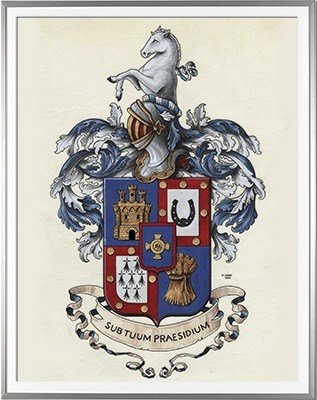 Armoiries BARREIRO Création originale Huile sur parchemin et feuille d'or (c)HERALDIKER Armoiries BARREIRO Création originale Huile sur parchemin et feuille d'or (c)HERALDIKER