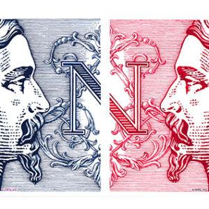 Diptyque Louis-Napoléon bleu-blanc / blanc-rouge